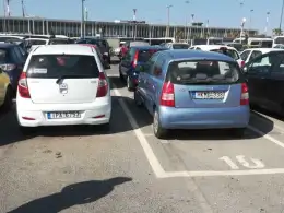 Parking point point at Heraklion airport.jpg